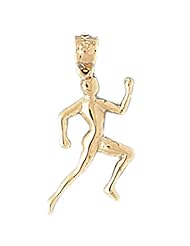 14K Yellow Gold Runner Pendant