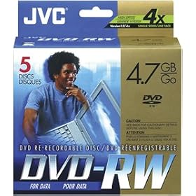 Click here to buy Jvc Vdw47Eu5 Dvd-Rw 5-Pk (4X) by JVC.