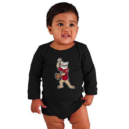 Arizona Diamondbacks Long Sleeve Mascot Creeper by Soft as a Grape - Black Newborn