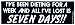 I'VE BEEN DIETING FOR A WEEK AND ALL I'VE LOST IS SEVEN DAYS!! black decal bumper sti...