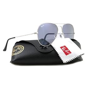 Authentic Ray Ban Sunglasses RB 3025 Aviator W3171 Silver Blue-- Free Shipping!!