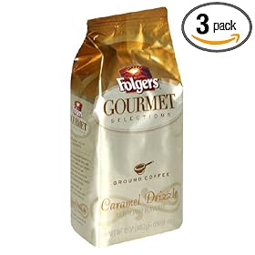 Folgers Gourmet Selections Ground Coffee, Caramel Drizzle, 12-Ounce Bags (Pack of 3)
