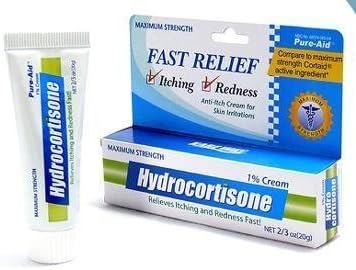 Hydrocortisone Anti-Itch 1% Cream USP, Maximum Strength, Compare to Maximum strength Cortaid?active ingredients* by Pure-Aid