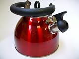 from Prima 2.5 Litre Whistling kettle - Red - Folding handle