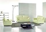 New 3pc Contemporary Modern Leather Sofa Set #AM-300-A-IVORY New 3pc Contemporary Modern Leather Sofa Set #AM-300-A-IVORY