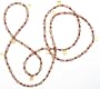 Coral Beaded Necklace with Citrine Stations, 36"