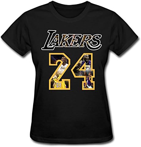NABY Women's Kobe Bryant Los Angeles Lakers The Black Mamba Cotton T Shirt Black Medium