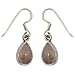 Rose Quartz Dangle-Earrings Sterling Silver Jewelry 1 inch