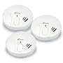 Kidde 0946 Compact Smoke Alarm with Built in Hush Button, 3-Pack