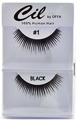 6 Pairs Offa 100% Human Hair Natural False Eyelash Extensions #1