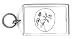 Keychain with foliage, flower, black and white, plant, leaves, Canada, fruit, North America