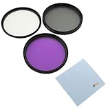 GTMax 52mm Camera 3 pc (UV, CPL ,FLD) Protection Glass Filter with Bag + Cl ....