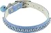 Kakadu Pet Hollywood Rhinestone Dog or Cat Collar with Bell, 3/8