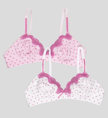 2 Spot Lace Trim First Bras
