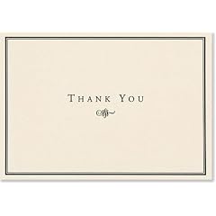 Black and Cream Thank You Cards