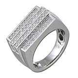 Two Tracks Diamond Men's Fashion Ring - Yellow Gold Two Tracks Diamond Men's Fashion Ring - Yellow Gold