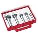 Magafor 434 Series Cobalt Steel Single-End Countersink Set, Uncoated (Bright) Finish, 3 Flutes, 82 Degrees, Round Shank (5 Piece Set)
