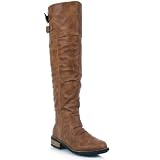 Qupid Relax-01 Over the Knee Riding Boot