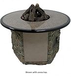 IMAGE OF OCTBS52x01P Granite Table with Stack Stone Base and Campfyre Logs - Liquid Propane