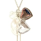 Silver Coloured Photo Heart, Necklace