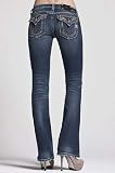 41pe5Jme1hL. SL160  Miss Me Jeans JW5354B DK 82B Boot cut, dark blue wash, button flap pockets with brown and white stitching, rhinestones, and studs.