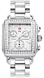 NEW MICHELE DECO GLAMOUR STAINLESS STEEL WATCH MWW06N000001