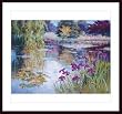 Art Poster Wood Framed Print - Meditation Pond - Artist: Lynn Gertenbach- Poster Size: 36 X 27