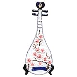 Harpe violon decoration porcelaine nacre sur trepied
