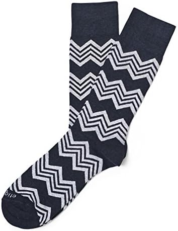 Etiquette Clothiers - Men's Alpine Stripe Socks - Vintage Blue Heather