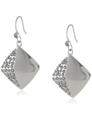 Kenneth Cole New York "Urban Smoke" Pave Square Drop Earrings
