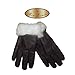 Bon Bonito Men's Rabbit Fur Lined Genuine Soft Black or Brown Leather Gloves