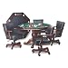Imperial 3 in 1 Bumper Pool~Poker~Table Top with Mahogany Finish with 4 Chairs Imperial 3 in 1 Bumper Pool~Poker~Table Top with Mahogany Finish with 4 Chairs
