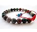 8mm Jade Stone Beads Tibetan Buddhist Wrist Mala Bracelet for Meditation