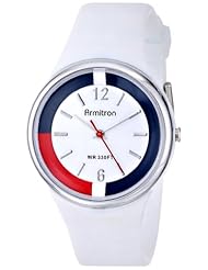 Armitron Unisex 25/6417WHT White Resin Strap Analog Sport Watch