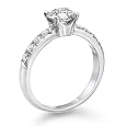 EGL Intl Certified, Round Cut, Solitaire Diamond Ring in 14K Gold / White (1 ct, G Color, SI2 Clarity)