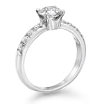 SAVE $440 - Certified, Round Cut, Solitaire Diamond Ring in Platinum (3/4 ct, K Color, SI1 Clarity) $1,280.00