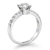 Diamond Engagement Ring in 14K Gold / White - Certified, Round, 1.14 Carat, G Color, SI3 Clarity