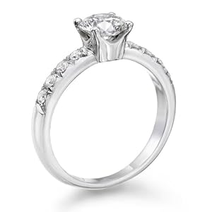 Diamond Engagement Ring in 14K Gold White - Certified, Round, 1.14 Carat, G... by Natural Diamond