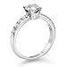Diamond Engagement Ring in 14K Gold / White - IGI Certified, Round, 0.97 Carat, J Color, VVS2 Clarity