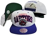 Toronto Raptors White/ Purple Two Tone Plastic Snapback Adjustable Snap Back Hat / Cap