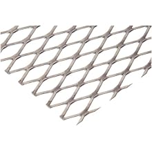Aluminum 3003 Expanded Metal Flat Sheet, 1/2" LWD Diamond Openings, 61% Open Area