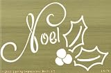 Noel With Holly Lasting Impressions Brass Embossing Template 4