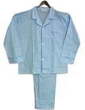 Private label - Big Mens Long Sleeve Broadcloth Pajamas, Light Blue
