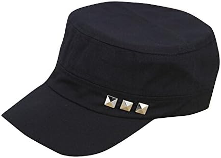 Classic Three-rivet Men Baseball Caps flat Black Summer Hats for Women