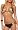 Sexy Gold Leopard Two Piece Triangle Top Swimwear Low Cut Bikini Swimsuit, Large