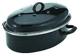 Judge enamel 32cm self basting oval roaster with lid