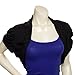 Libian Women's Junior Plus Size Ruched Open Front Cropped Bolero Shrug