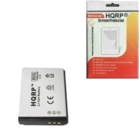 HQRP 1200mAh Li-Ion batterie compatible avec NB5L Repl. CANON IXUS 90 IS, 800 IS, 850 IS, 860 IS, 870 IS, 900 Ti, 950 IS, 960 IS, 970 IS, 980 IS, 990 IS, PowerShot SD700 IS, SD800, SD900, SD990 IS appareil photo num�rique avec HQRP Protecteur d'�cran LCD