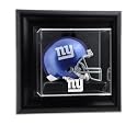New York Giants Framed Wall Mounted Logo Mini Helmet Display Case