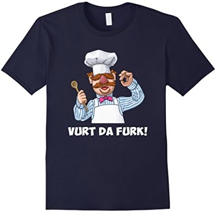 Men's Vurt da furk T shirt Medium Navy